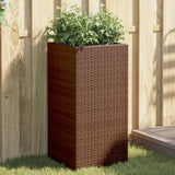 VidaXL Pflanzgefäße 2 Stk. 40x40x80 cm Polyrattan braun