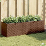 VidaXL Pflanzgefäße mit 3 Töpfen 2 Stk. 105x30x32 cm Polyrattan braun