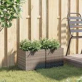 Vidaxx Pflanzgefäße 2 Stk. 36x30x32 cm Polyrattan grau