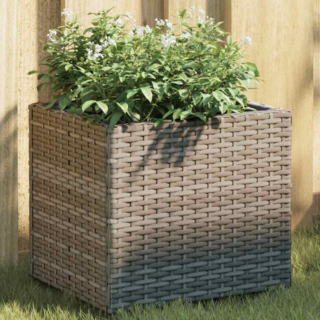 VidaXL Pflanzgefäße 2 Stk. 36x30x32 cm Polyrattan grau
