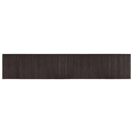 VidaXL Rechteckiger Teppich 60x300 cm Bambus dunkelbraun