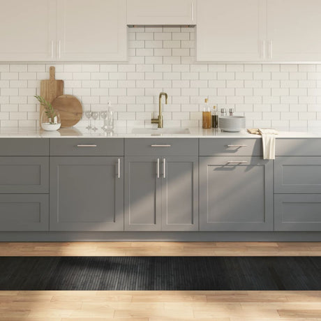 Vidaxx rechteckiger Teppich 60x400 cm Bambusgrau