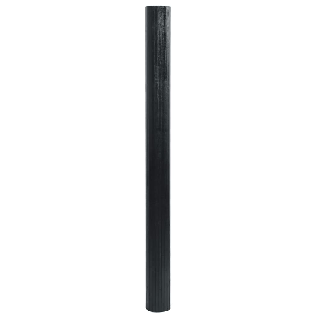 Vidaxx rechteckiger Teppich 60x500 cm Bambus schwarz
