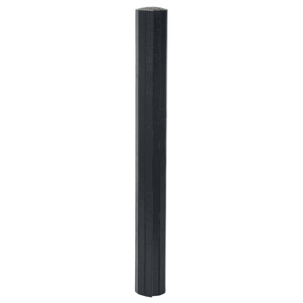 VidaXL Rechteckiger Teppich 70x100 cm Bambus schwarz