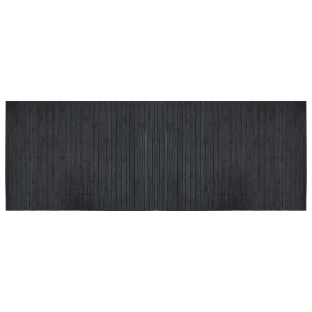VidaXL Rechteckiger Teppich 70x200 cm Bambusgrau