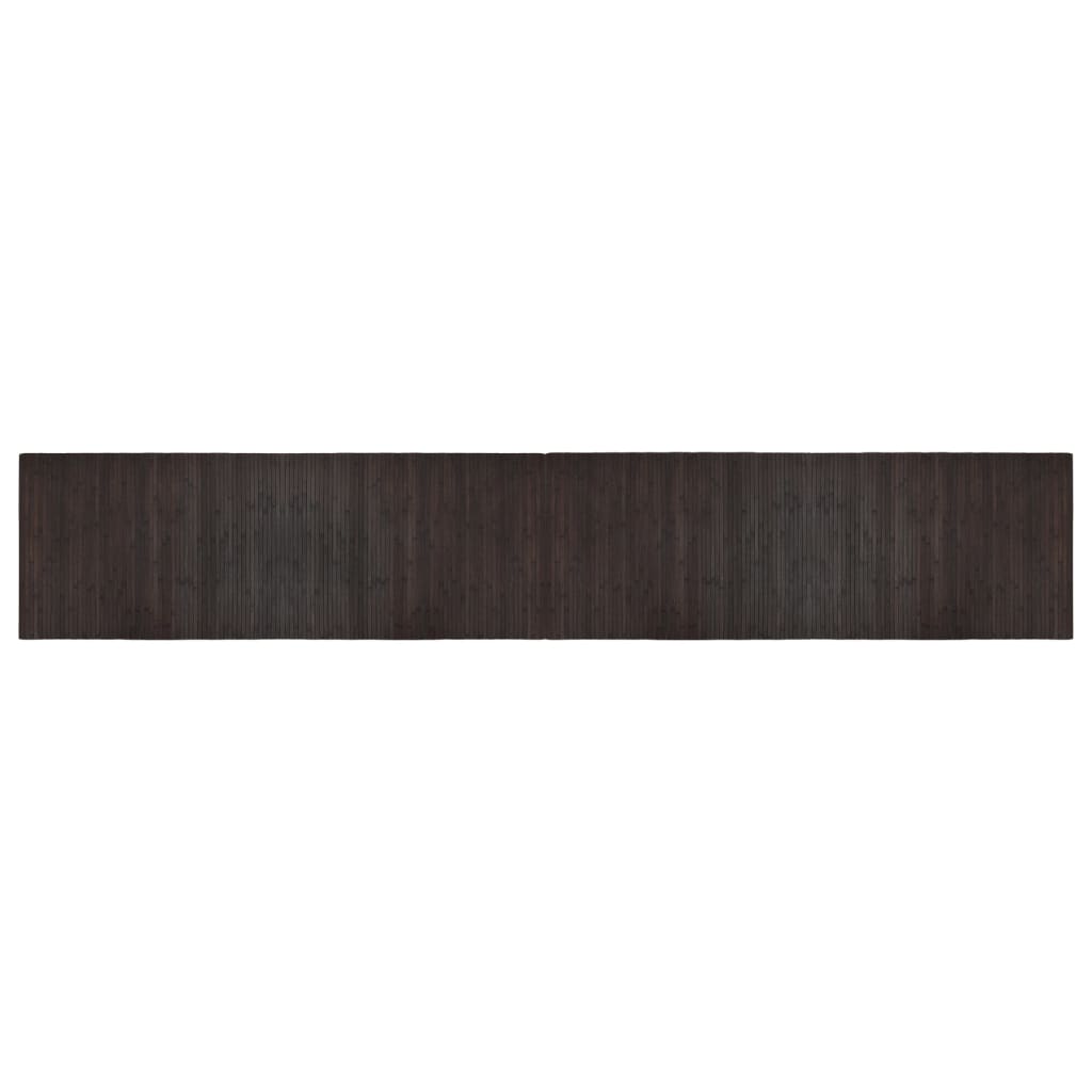 Vidaxx rechteckiger Teppich 70x400 cm Bambus dunkelbraun