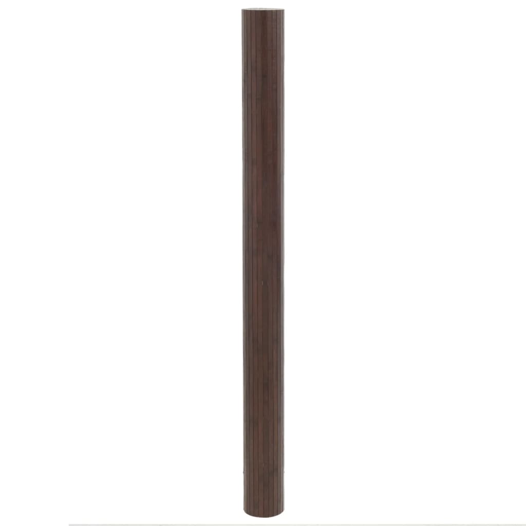 VidaXL Rechteckiger Teppich 80x200 cm Bambus dunkelbraun