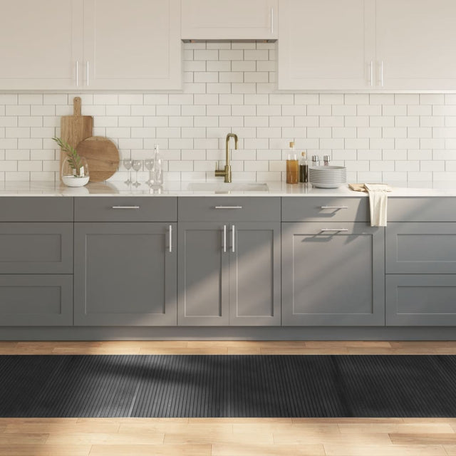 Vidaxx rechteckiger Teppich 80x300 cm Bambusgrau