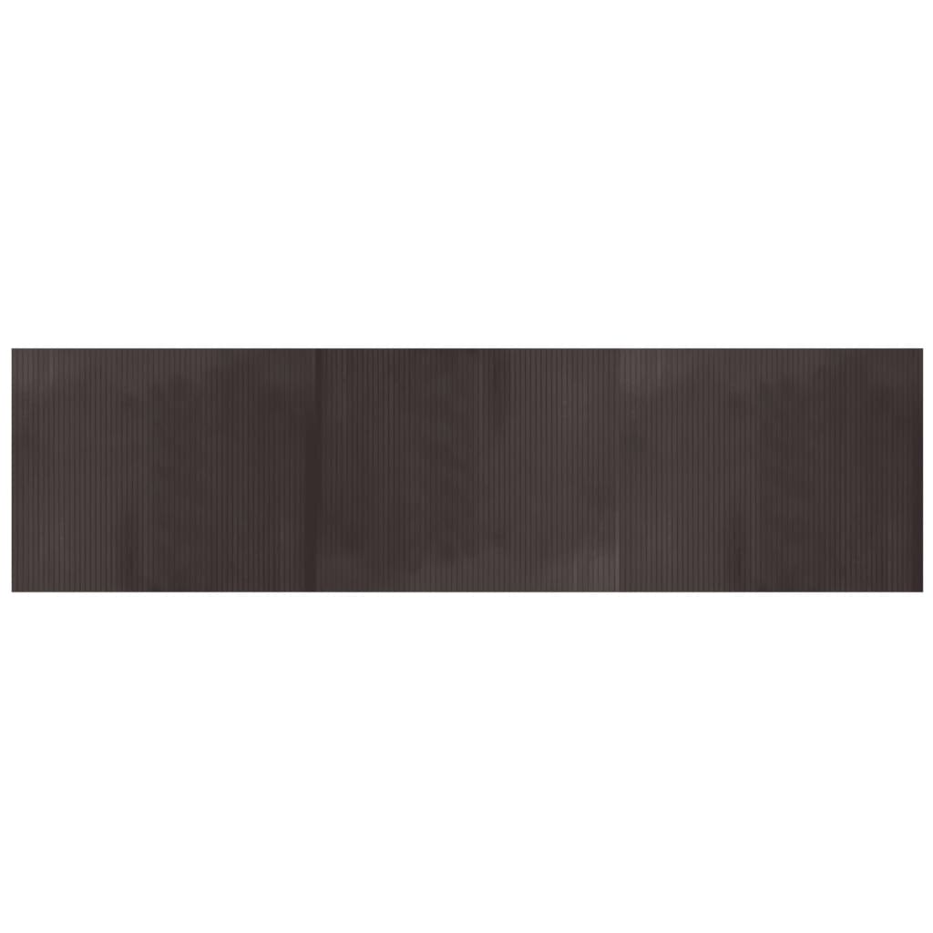 Vidaxx rechteckiger Teppich 80x300 cm Bambus dunkelbraun