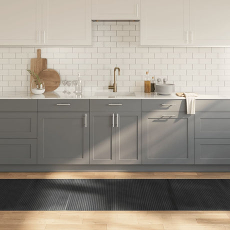 Vidaxx rechteckiger Teppich 80x400 cm Bambusgrau