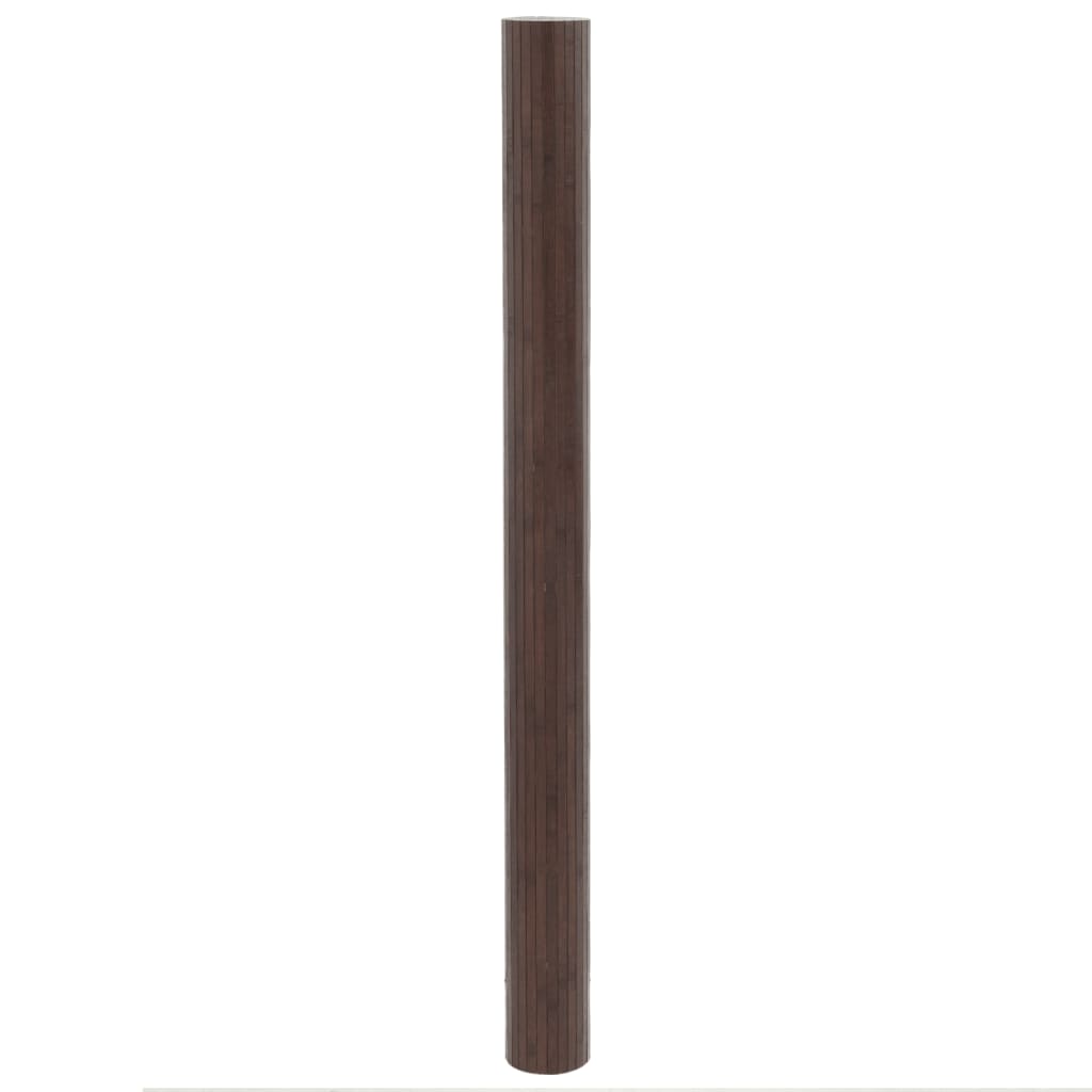 Vidaxx rechteckiger Teppich 80x400 cm Bambus dunkelbraun