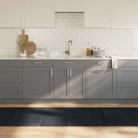 Vidaxx rechteckiger Teppich 80x500 cm Bambus schwarz