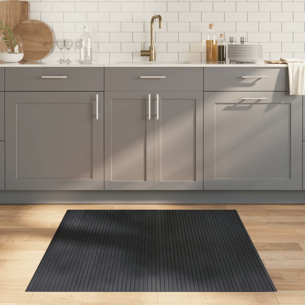 VidaXL Rechteckiger Teppich 100x100 cm Bambusgrau