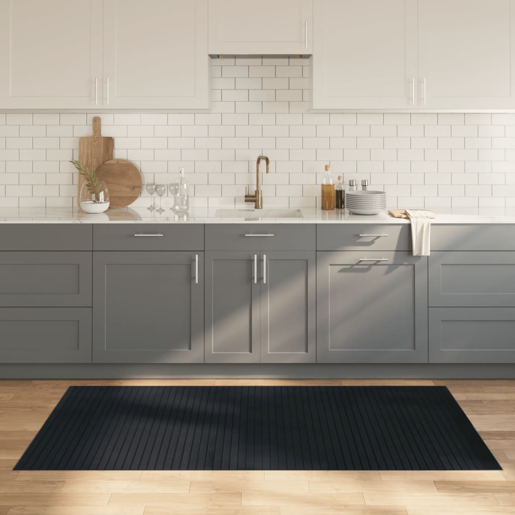 Vidaxx rechteckiger Teppich 100x200 cm Bambusgrau