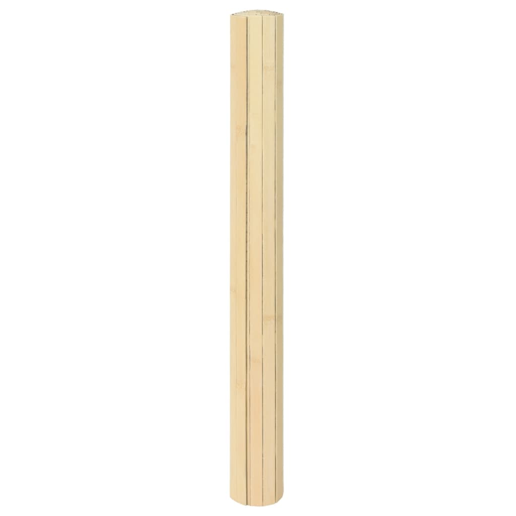 Vidaxx rechteckiger Teppich 100x400 cm heller natürlicher Bambus