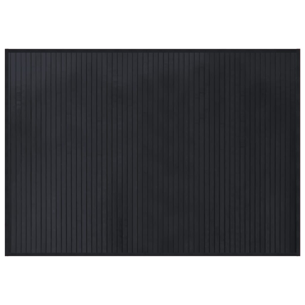 VidaXL Rechteckiger Teppich 70x100 cm Bambus schwarz