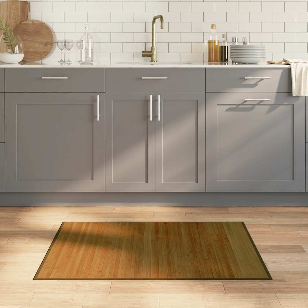 Vidaxx rechteckiger Teppich 70x100 cm Bambusbraun