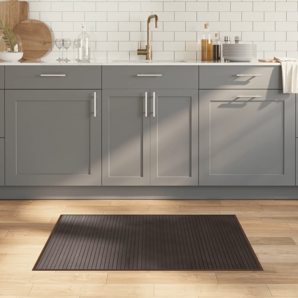 VidaXL Rechteckiger Teppich 70x100 cm Bambus dunkelbraun