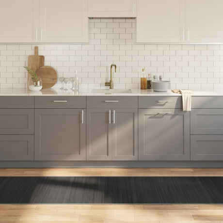Vidaxx rechteckiger Teppich 70x300 cm Bambusgrau