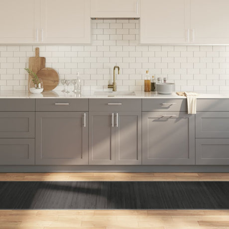 Vidaxx rechteckiger Teppich 70x1000 cm Bambusgrau
