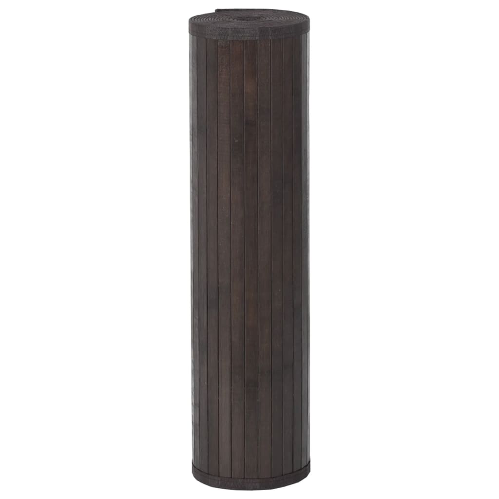 Vidaxx rechteckiger Teppich 80x300 cm Bambus dunkelbraun