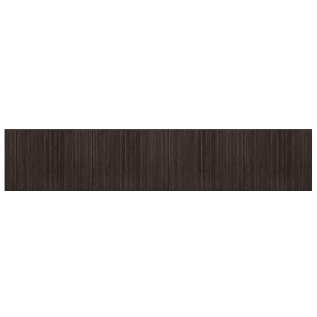 Vidaxx rechteckiger Teppich 80x400 cm Bambus dunkelbraun