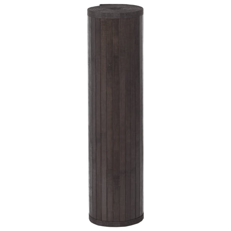 Vidaxx rechteckiger Teppich 80x400 cm Bambus dunkelbraun