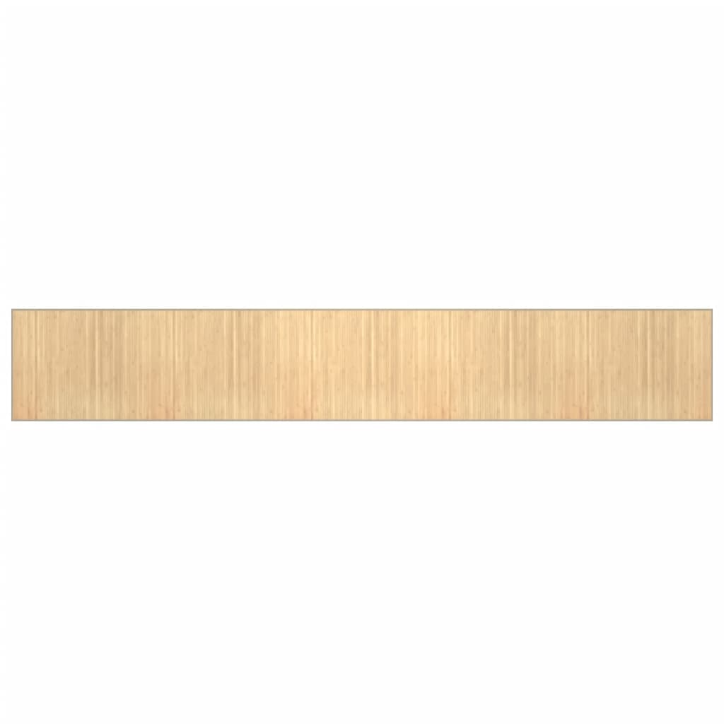 Vidaxx rechteckiger Teppich 80x500 cm Bambus hell natur