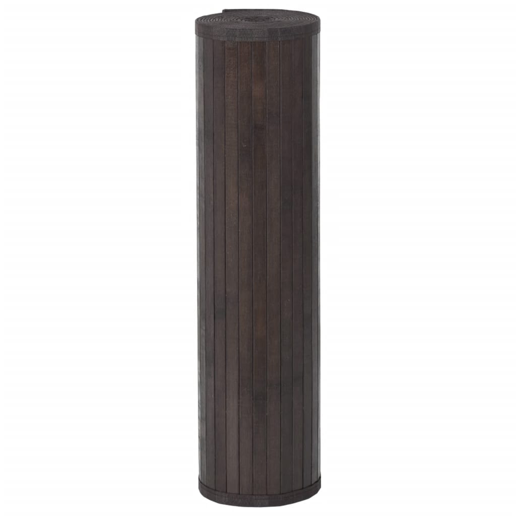 Vidaxx rechteckiger Teppich 80x500 cm Bambus dunkelbraun