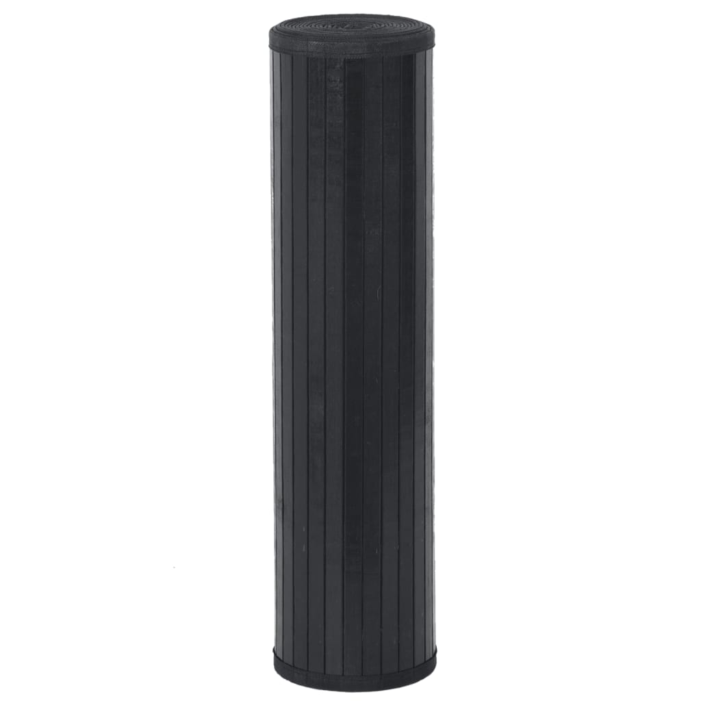 Vidaxx rechteckiger Teppich 80x1000 cm Bambus schwarz