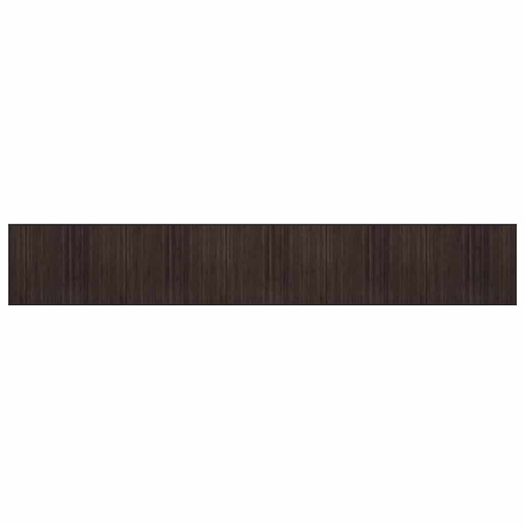 Vidaxx rechteckiger Teppich 80x1000 cm Bambus dunkelbraun