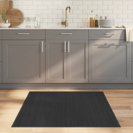 Vidaxx Teppich quadratisch 100x100 cm Bambusgrau