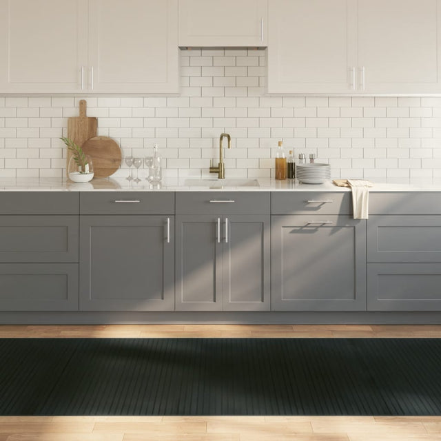 Vidaxx rechteckiger Teppich 100x300 cm Bambusgrau