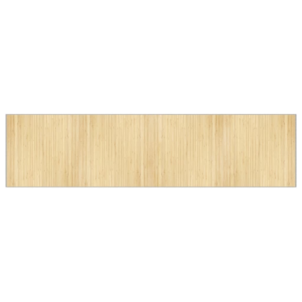 Vidaxx rechteckiger Teppich 100x400 cm heller natürlicher Bambus