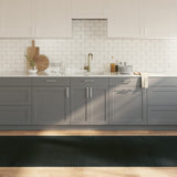 Vidaxx rechteckiger Teppich 100x400 cm Bambusgrau