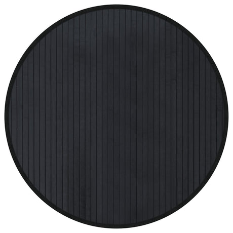 Vidaxl vloerkleed rond 60 cm bamboe zwart