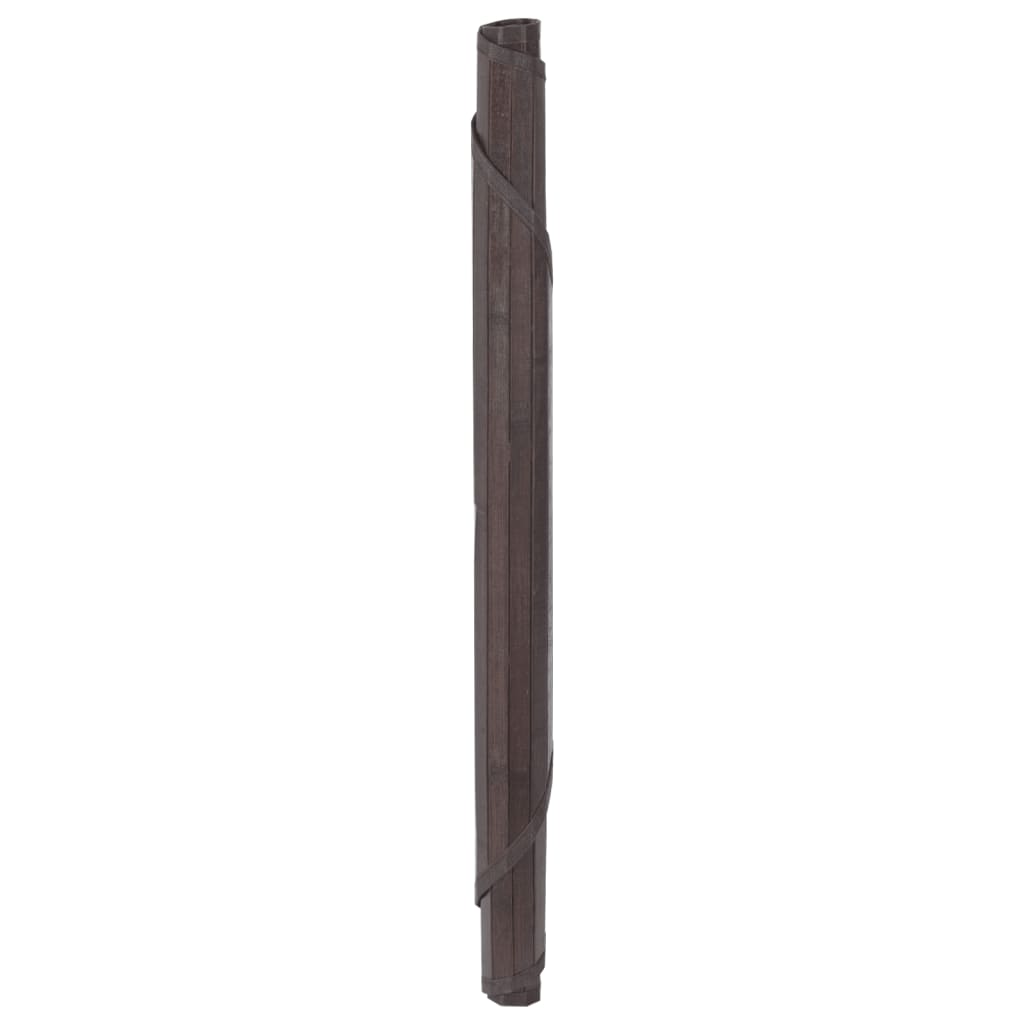 VidaXL Teppich rund 60 cm Bambus dunkelbraun