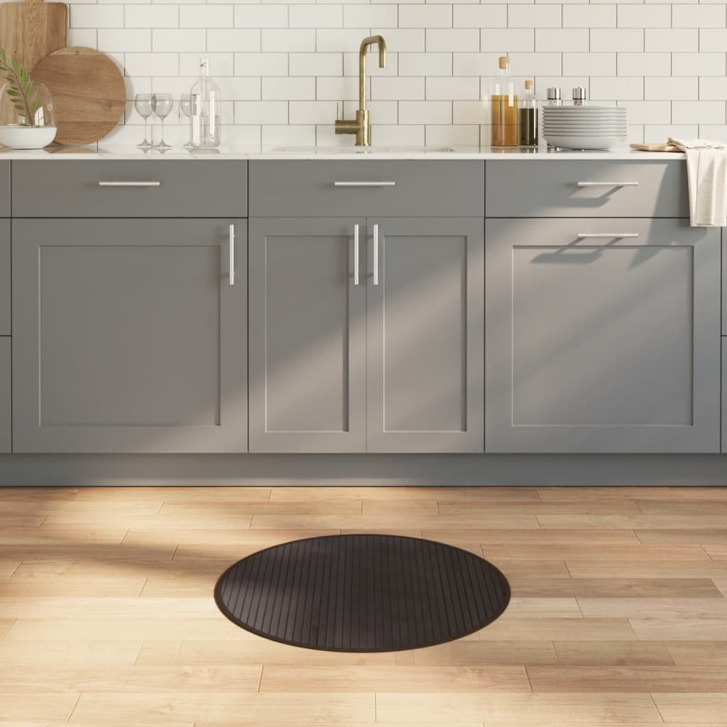 VidaXL Teppich rund 60 cm Bambus dunkelbraun