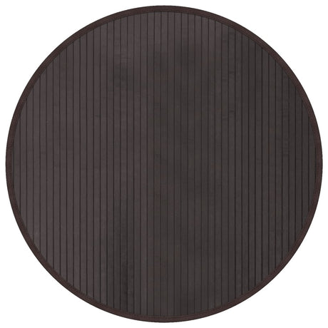 VidaXL Teppich rund 80 cm Bambus dunkelbraun