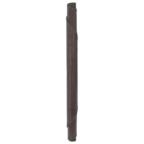 VidaXL Teppich rund 80 cm Bambus dunkelbraun