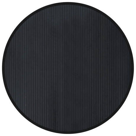 Vidaxl vloerkleed rond 100 cm bamboe zwart