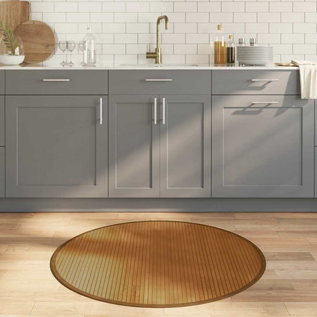 VidaXL Teppich rund 100 cm Bambusbraun