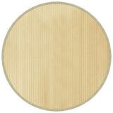 Vidaxxl Teppich rund 100 cm Bambus hell natur