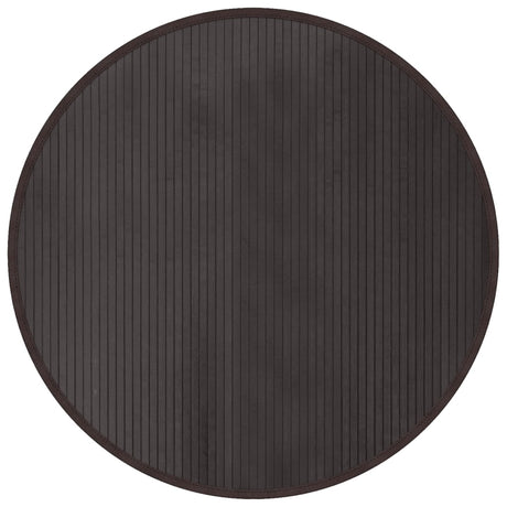 VidaXL Teppich rund 100 cm Bambus dunkelbraun