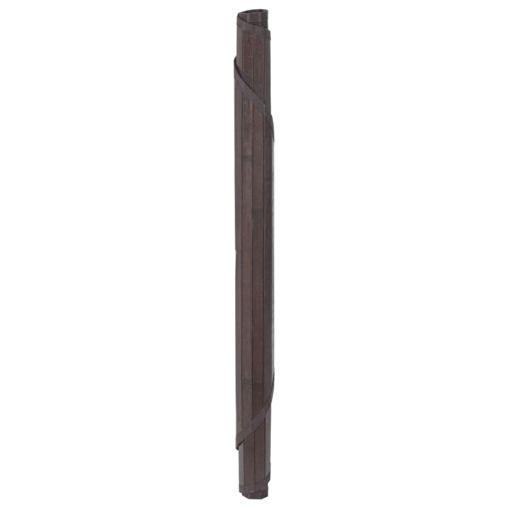 VidaXL Teppich rund 100 cm Bambus dunkelbraun