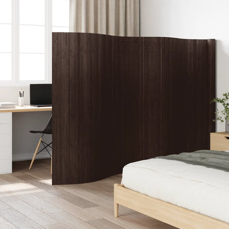 Vidaxl kamerscherm breedte 600 cm hoogte 165 cm bamboe donkerbruin