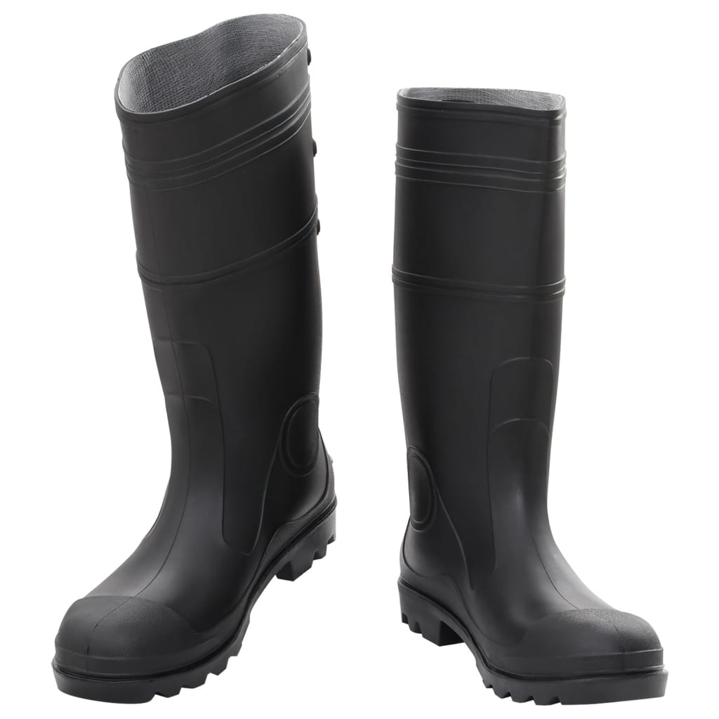 VidaXL Regenstiefel Größe 46 PVC schwarz