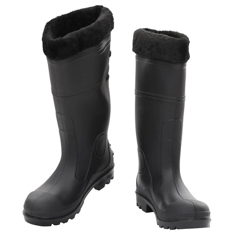 Vidaxl Regenstiefel mit abnehmbaren Socken Größe 38 PVC schwarz