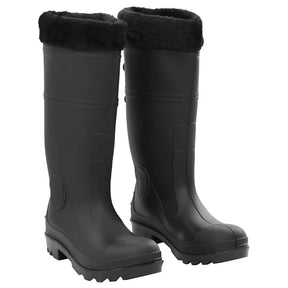 Vidaxl Regenstiefel mit abnehmbaren Socken Größe 39 PVC schwarz
