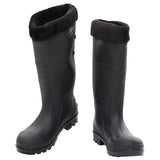 Vidaxl Regenstiefel mit abnehmbaren Socken Größe 39 PVC schwarz